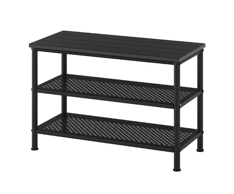 IKEA PINNIG Bench with Shoe Storage, Black 79x35x52 cm