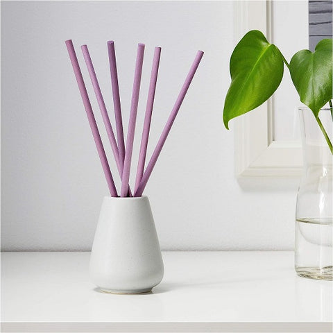 IKEA NJUTNING Vase and 6 Scented Sticks, Lavender Bliss, Lilac