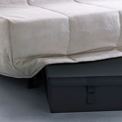 IKEA LYCKSELE Storage Box 2-Seat Sofa-Bed, Black