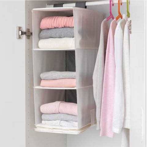 IKEA RASSLA Storage With 5 Compartments, White, 25x40x98 cm