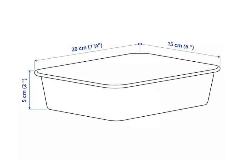 IKEA NOJIG Organiser, Plastic,15x20x5 cm-Beige