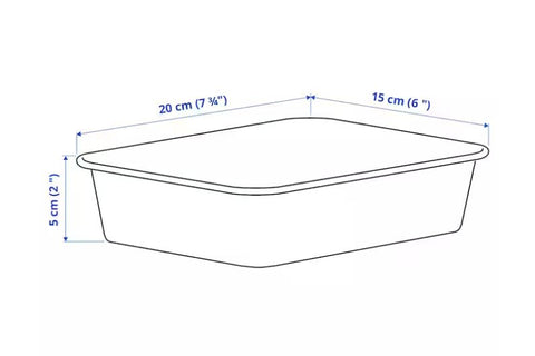IKEA NOJIG Organiser, Plastic,15x20x5 cm-Beige