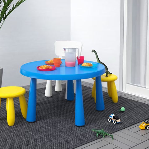IKEA MAMMUT Children’s Table, in/outdoor , 85cm Blue