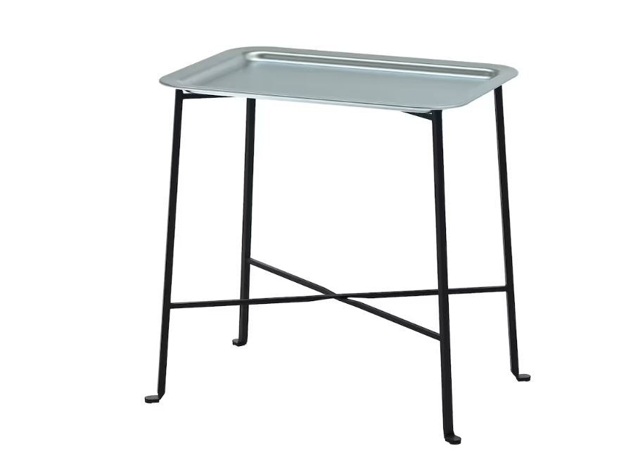 IKEA KUNGSHATT Tray table, in-outdoor, 56x36 cm - Removable Table Top, Perfect For Serving Drinks, Snacks, Perfect For Restraunt, Home, Outdoor, Lawn, Garden Dark Grey - Grey
