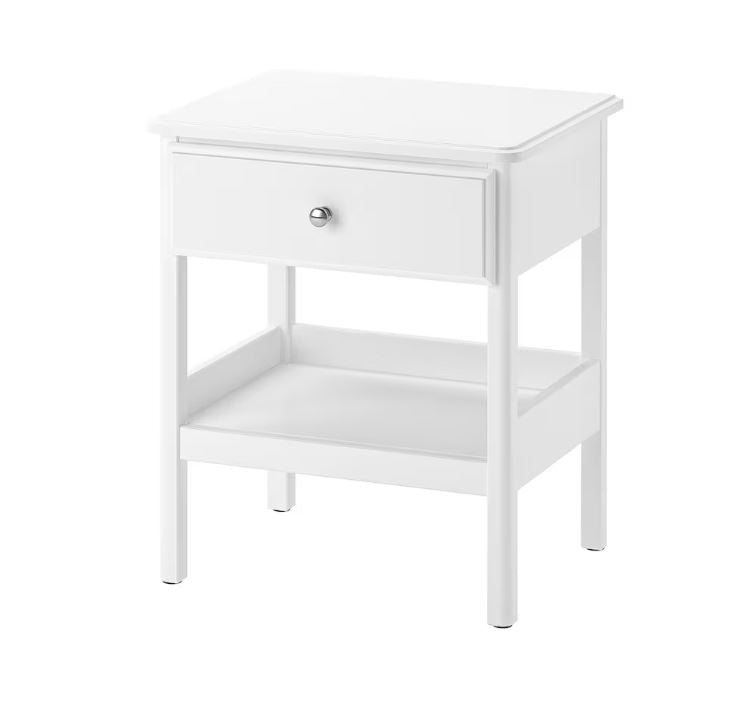 IKEA TYSSEDAL Bedside Table, Table With Drawer Simple Design, Table For Room, Hallway, Living Room , Best Furniture Item, White 51x40 cm