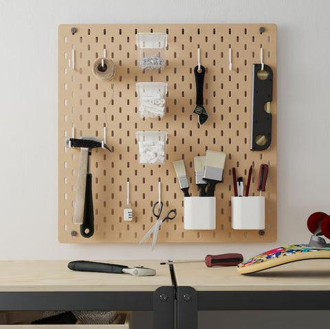 IKEA SKADIS Pegboard, Perfect For Storage , Hang Different Types Of Things, Perfect Storage Organizer Wood