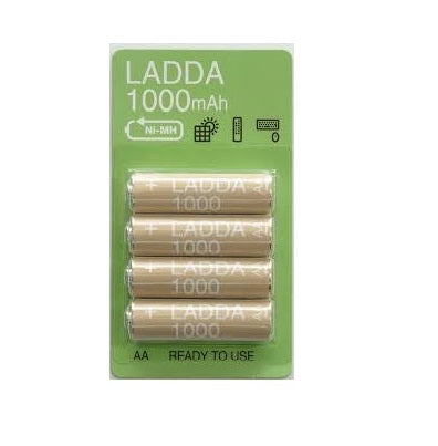 IKEA LADDA Rechargeable Battery, 1000mah, HR6 AA 1.2V