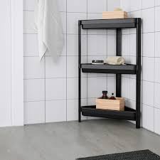 IKEA VESKEN Corner shelf unit, black, 33x33x71 cm FREE SHIPPING