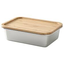 IKEA 365+ Food container, rectangular/stainless steel, 1.0 l with lid FREE SHIPPING