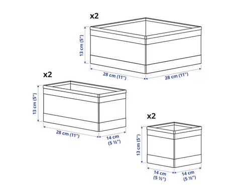 IKEA SKUBB Box, Set of 6- Maximize Storage Space