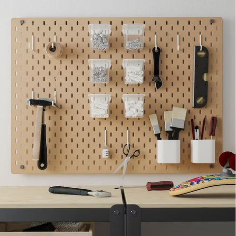 IKEA SKADIS Pegboard, Perfect For Storage , Hang Different Types Of Things, Perfect Storage Organizer Wood