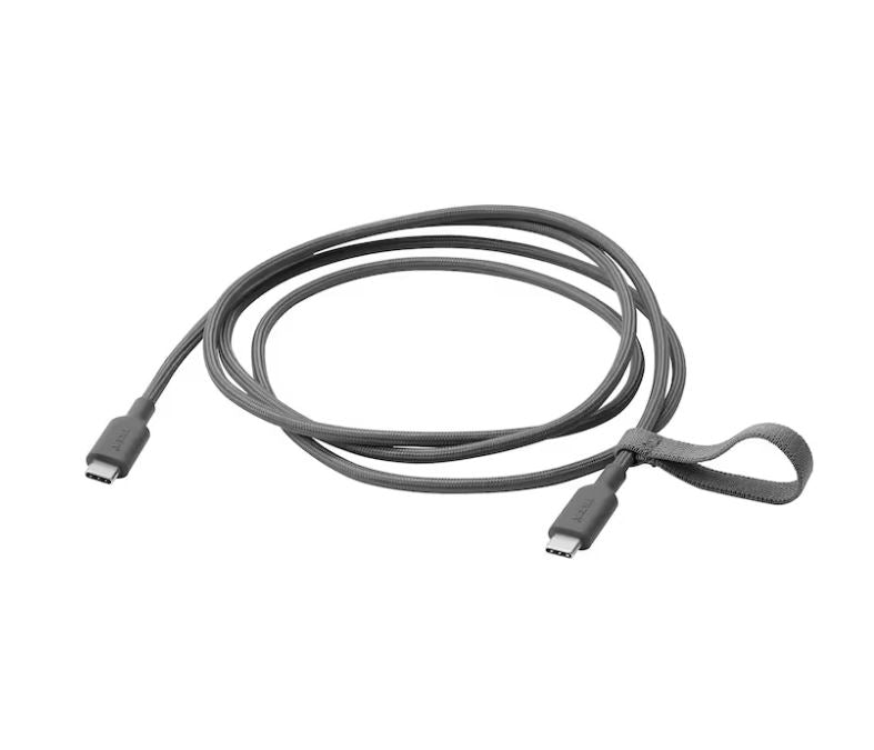 IKEA LILLHULT USB Type C to USB C Cord Dark Grey 1.5 m