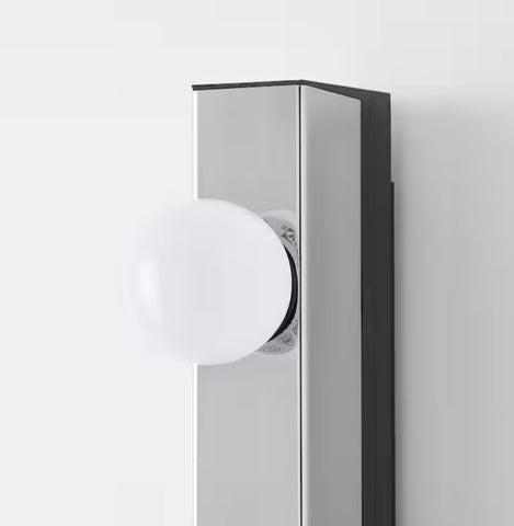 IKEA MUSIK Wall Lamp, Wired-In Installation, Chrome-Plated