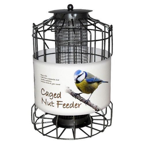 Green Jem Caged Wild Bird Feeder Nut Feeder