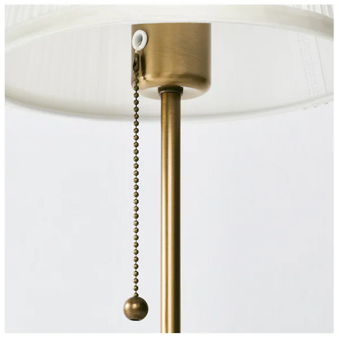 IKEA ARSTID Table Lamp, Brass - White
