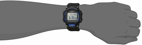 Casio Men’s Mud Resistant Stainless Steel Quartz Watch with Resin Strap, Black, 27.6 (Model: TRT-110H-2AVCF)