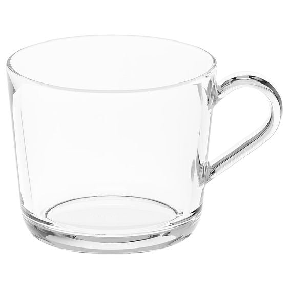 IKEA 365+ Mug, Tea Mug, Heat Resistant Glass Mug, Clear Glass, 36 cl