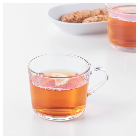 IKEA 365+ Mug, Tea Mug, Heat Resistant Glass Mug, Clear Glass, 36 cl