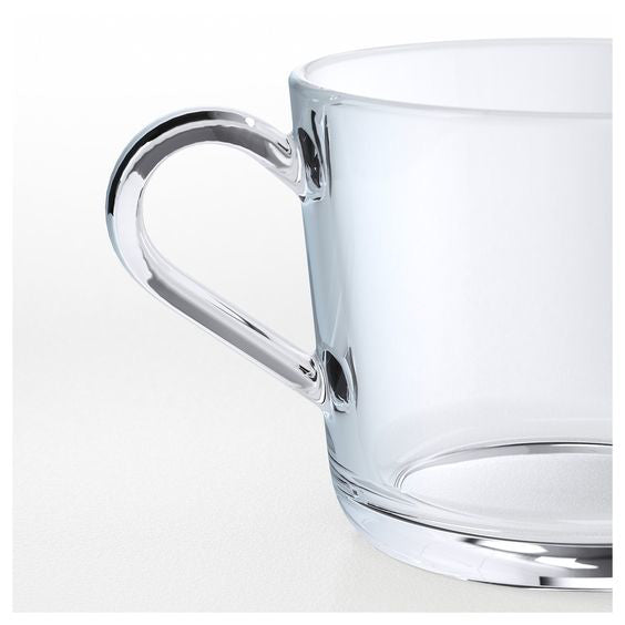 IKEA 365+ Mug, Tea Mug, Heat Resistant Glass Mug, Clear Glass, 24 cl