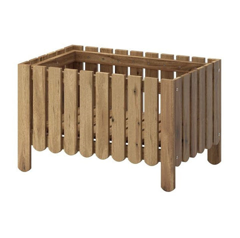 IKEA ASKHOLMEN Flower Box, Light Brown Stained Light Brown Grey-Brown Stained Grey-Brown