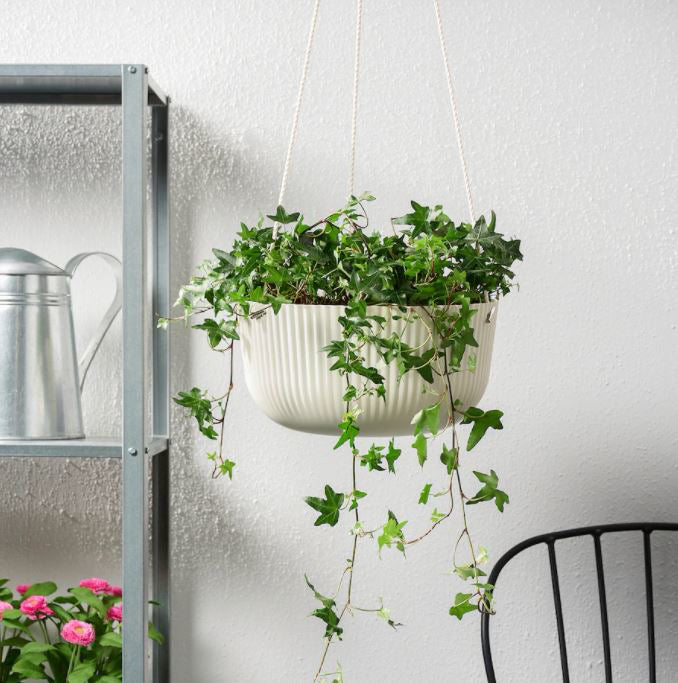 IKEA APPELROS Hanging Planter, in/outdoor Off-White 27 cm