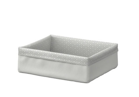 IKEA BAXNA Organiser,  Storage Organiser For Drawers Grey - White 17x20x6 cm