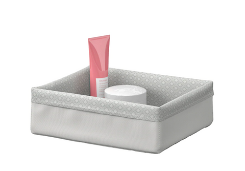 IKEA BAXNA Organiser,  Storage Organiser For Drawers Grey - White 17x20x6 cm