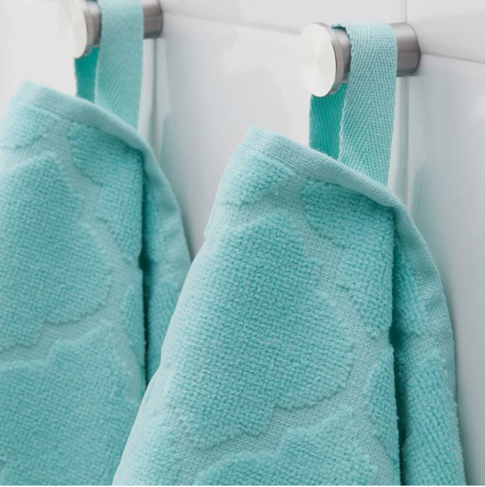 IKEA ALLSJON Washcloth, Washcloths Facecloths, Bathroom Washcloth, Turquoise 30x30 cm