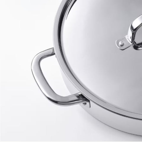 IKEA 365+ Saute Pan, Cooking Pans, Easy Stirring Pan, Stainless Steel 28 cm