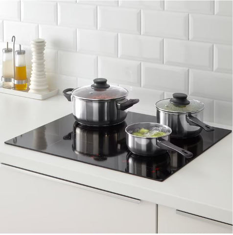 IKEA ANNONS 5-Piece Cookware Set, Glass, Stainless Steel