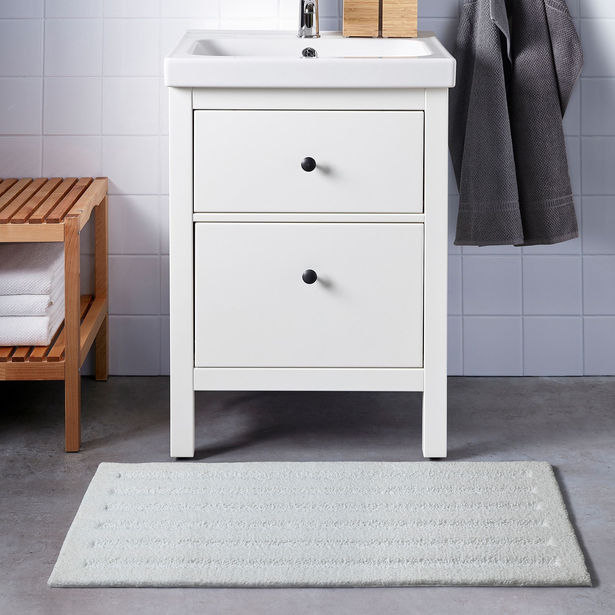 DOPPA Bathtub mat, light gray - IKEA