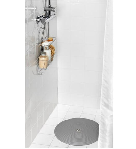 IKEA DOPPA Shower Mat, Circle Shape Round Bath Mat, Non Slip Shower Mat, Dark Grey, 46 cm