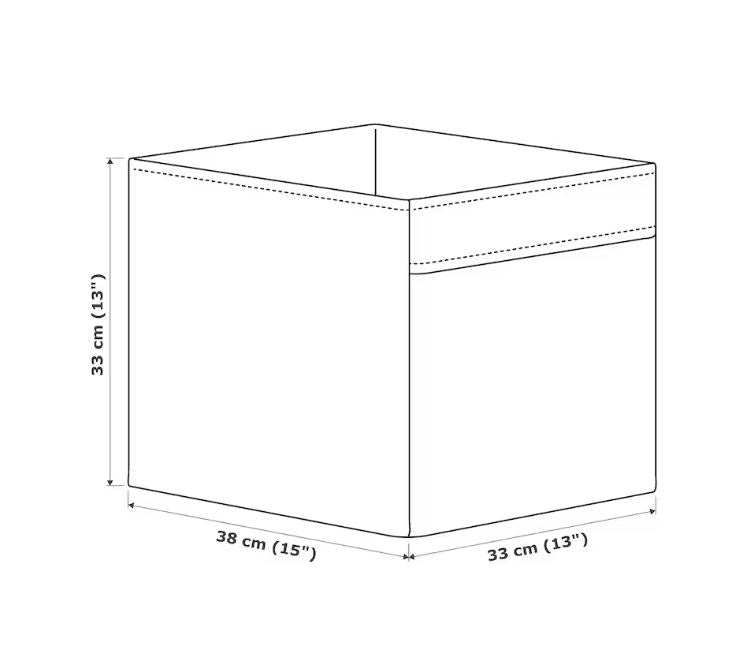 IKEA DRONA Box, Black - White 33x38x33 cm