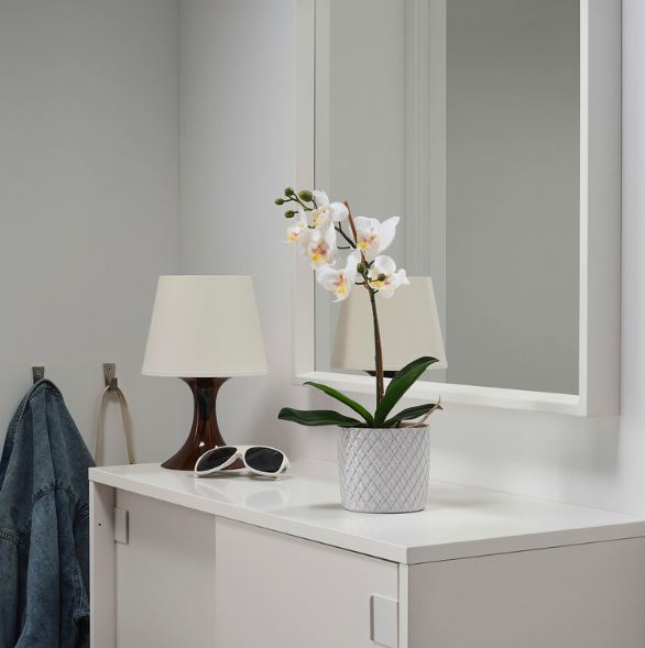IKEA FEJKA Artificial potted plant, Orchid white, 9 cm