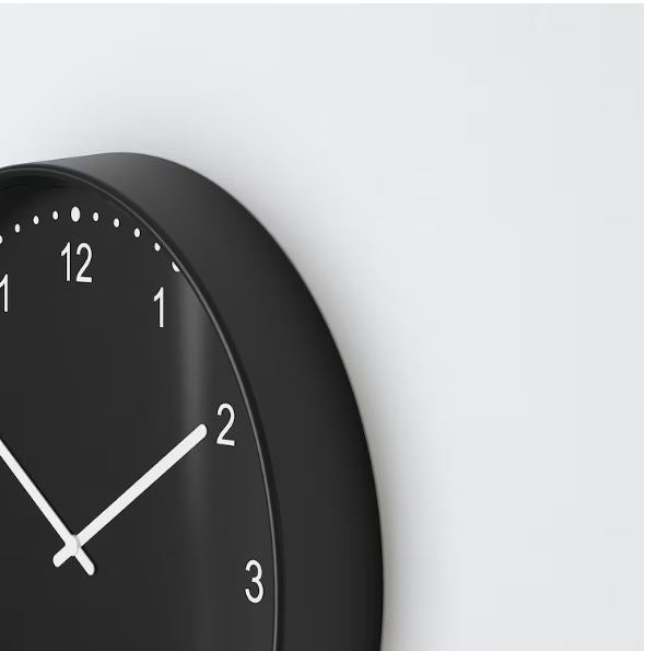 IKEA BONDIS Wall Clock, Black