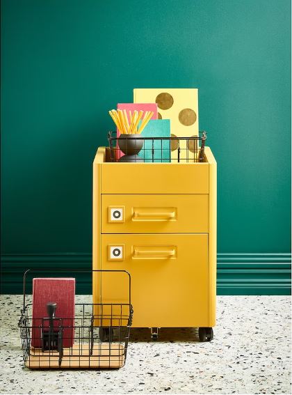 IKEA IDASEN Drawer Unit on Castors, Golden-Brown, 42×61 cm