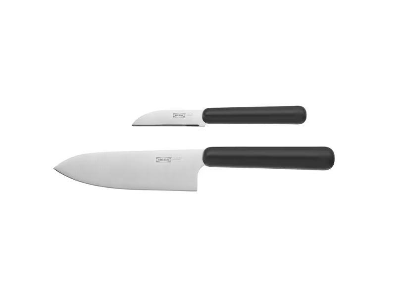 IKEA FORDUBBLA 2-Piece Knife Set, Grey