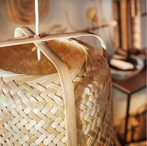 IKEA KNIXHULT Pendant Lamp, Bamboo