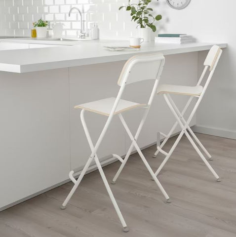 IKEA FRANKLIN Bar Stool with Backrest, Foldable, , 63 cm