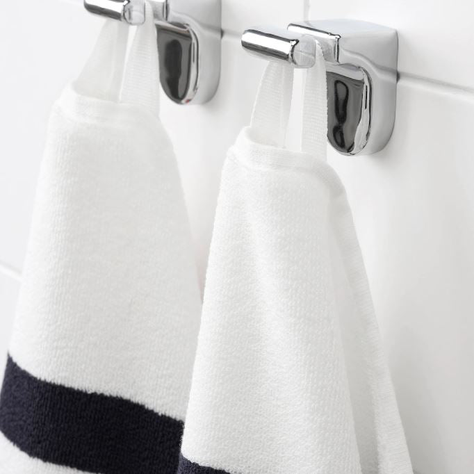 IKEA FOSKAN Bath Towel, White-Multicolour 70x140 cm