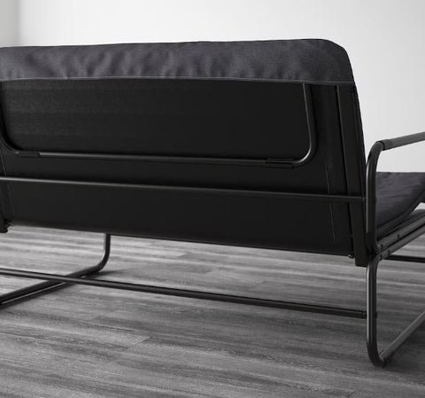 IKEA HAMMARN Sofa-Bed, Knisa 120cm- Dark Grey /Black