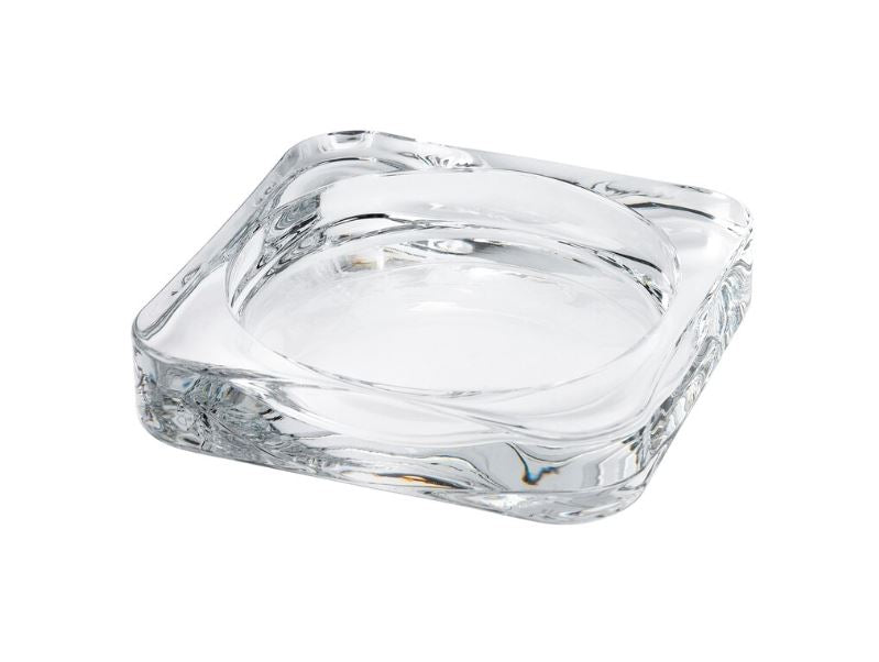 IKEA GLASIG Candle Dish, Clear Glass, 10×10 cm