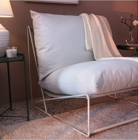 IKEA HAVSTEN Seat Cushion, Outdoor, 100×98 cm-Beige
