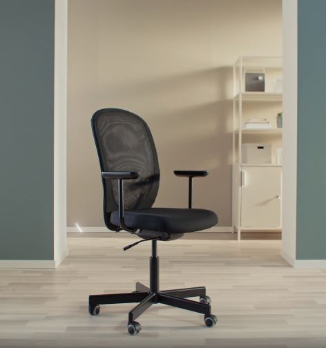 IKEA FLINTAN Office chair with FLINTAN Armrests, Black