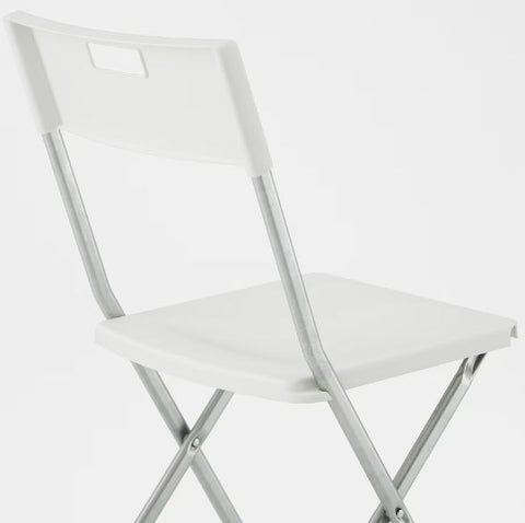 IKEA GUNDE Folding Chair, White