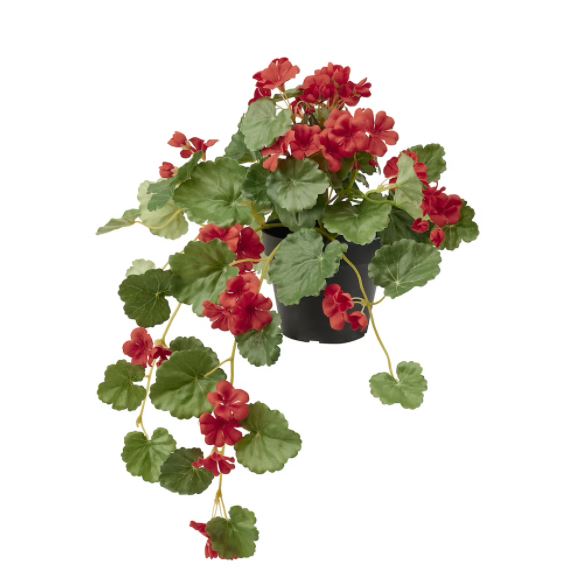 IKEA FEJKA Artificial Potted Plant, in-Outdoor Geranium-Hanging Red 12 cm