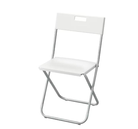 IKEA GUNDE Folding Chair, White
