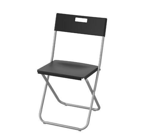 IKEA GUNDE Folding chair, Black FREE SHIPPING