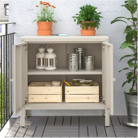 IKEA KOLBJORN Cabinet In/Outdoor, Beige, 80×81 cm