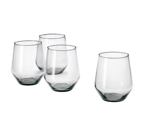 IKEA IVRIG Glass, Grey, 45 cl,4 Pack